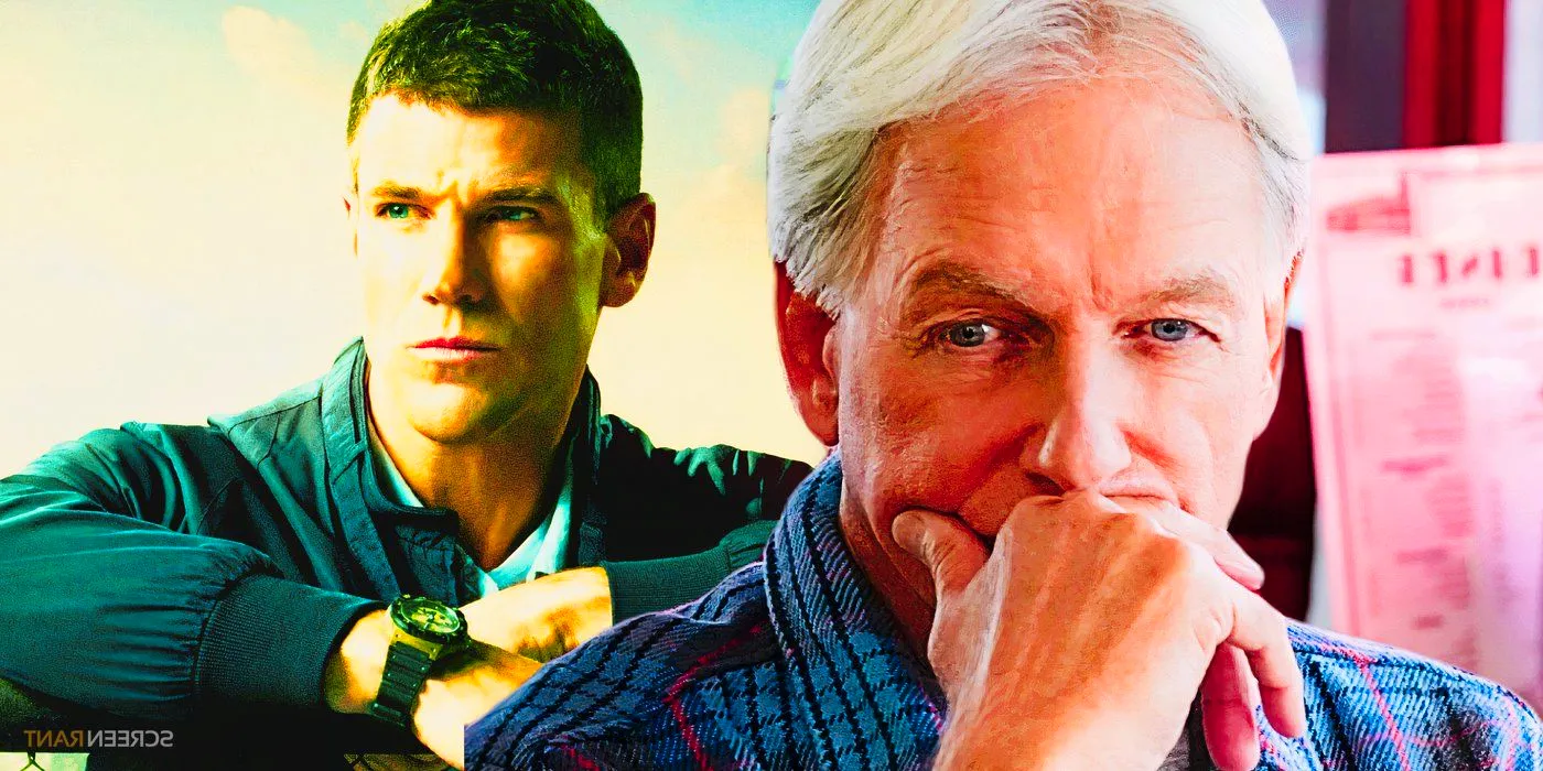 Mark Harmon and Austin Stowell as Leroy Jethro Gibbs In NCIS Image