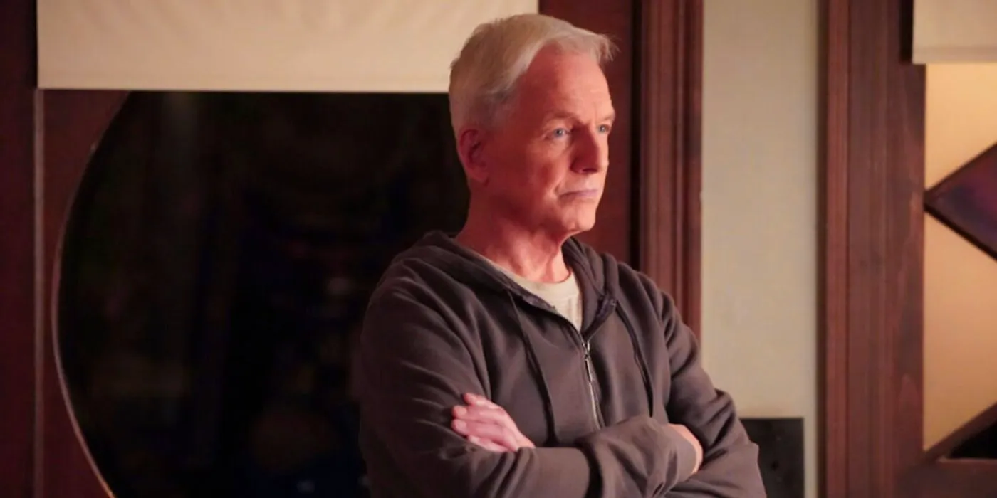 Mark Harmon with arms crossed as Leroy Jethro Gibbs in NCIS. Image