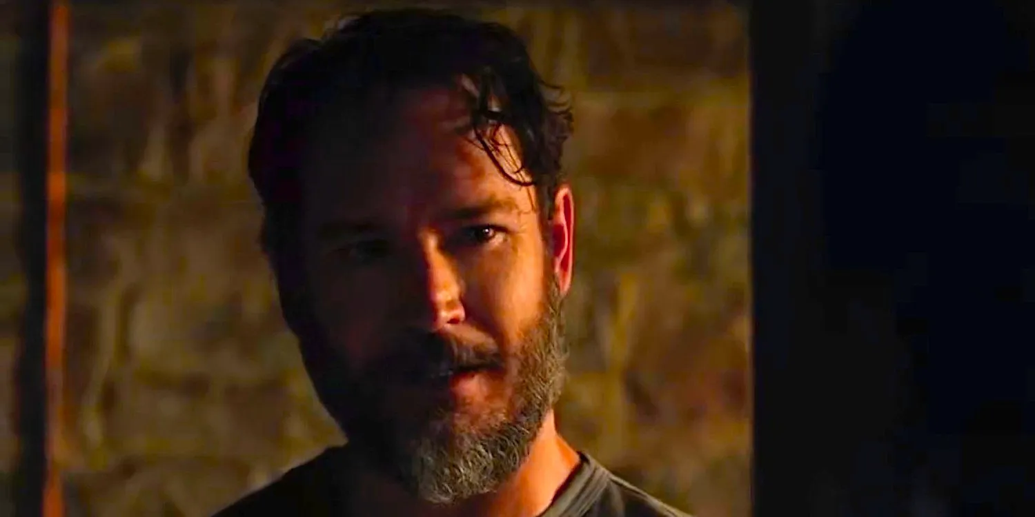 Mark-Paul Gosselaar as Sir talking to Gabi in Found 2023 season 1 episode 11. Image