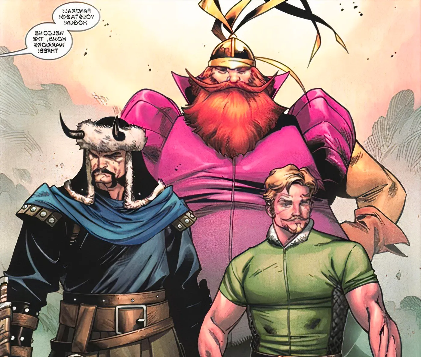 Marvel Comics' original Warriors Three in Thor mythos.  Image