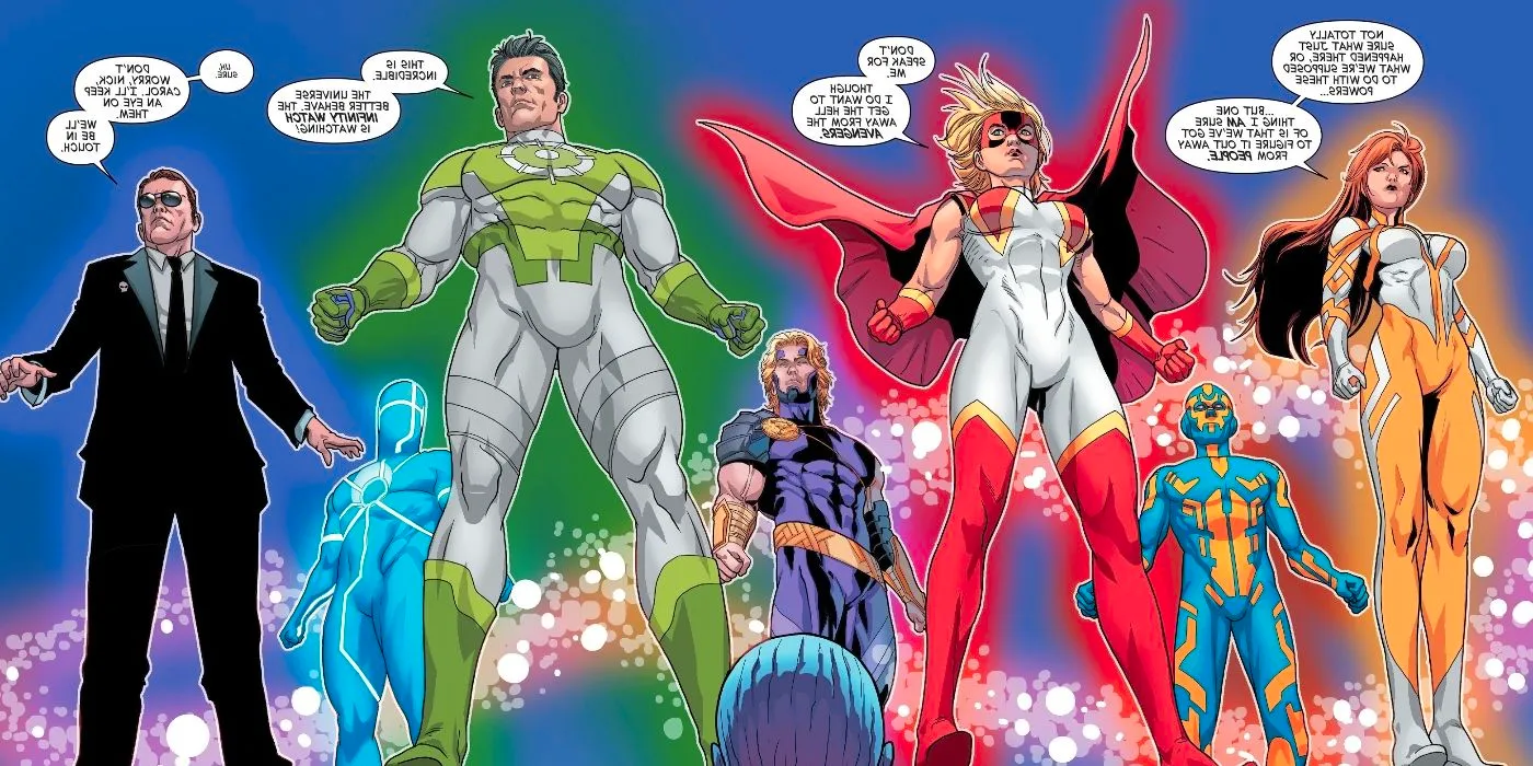 Marvel's new Infinity Watch assembling for the first time. Image