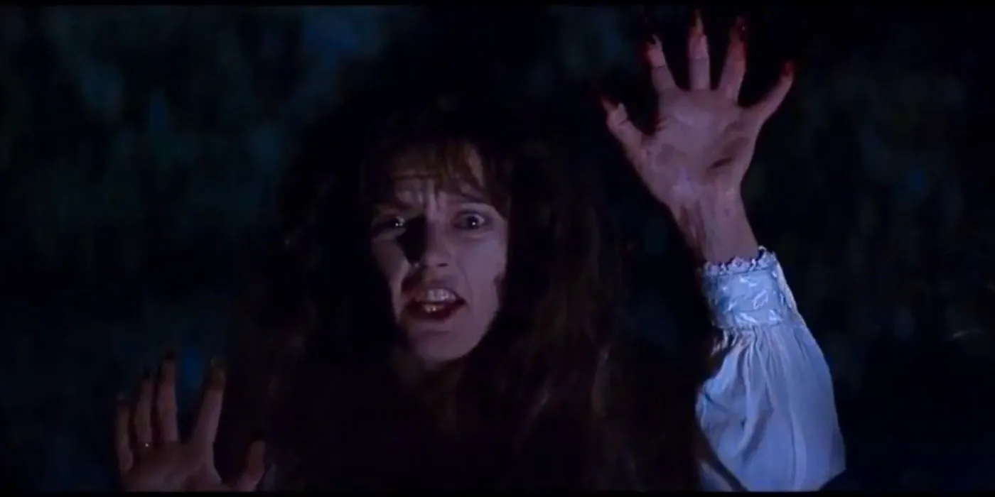 Maureen Prescott Clawing at a Window in a Dream Sequence in Scream 3 Image