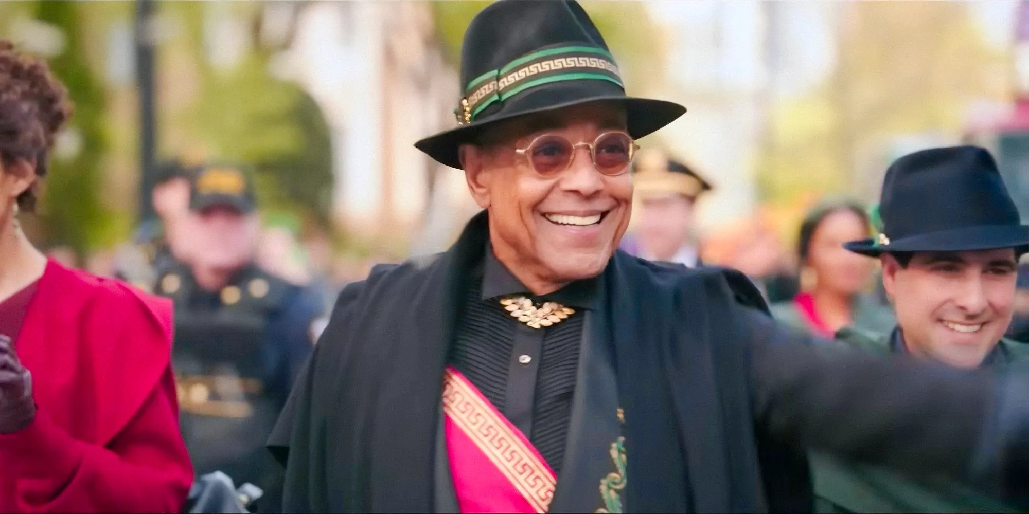 Mayor Cicero (Giancarlo Esposito) smiling in Megalopolis (2024) Image