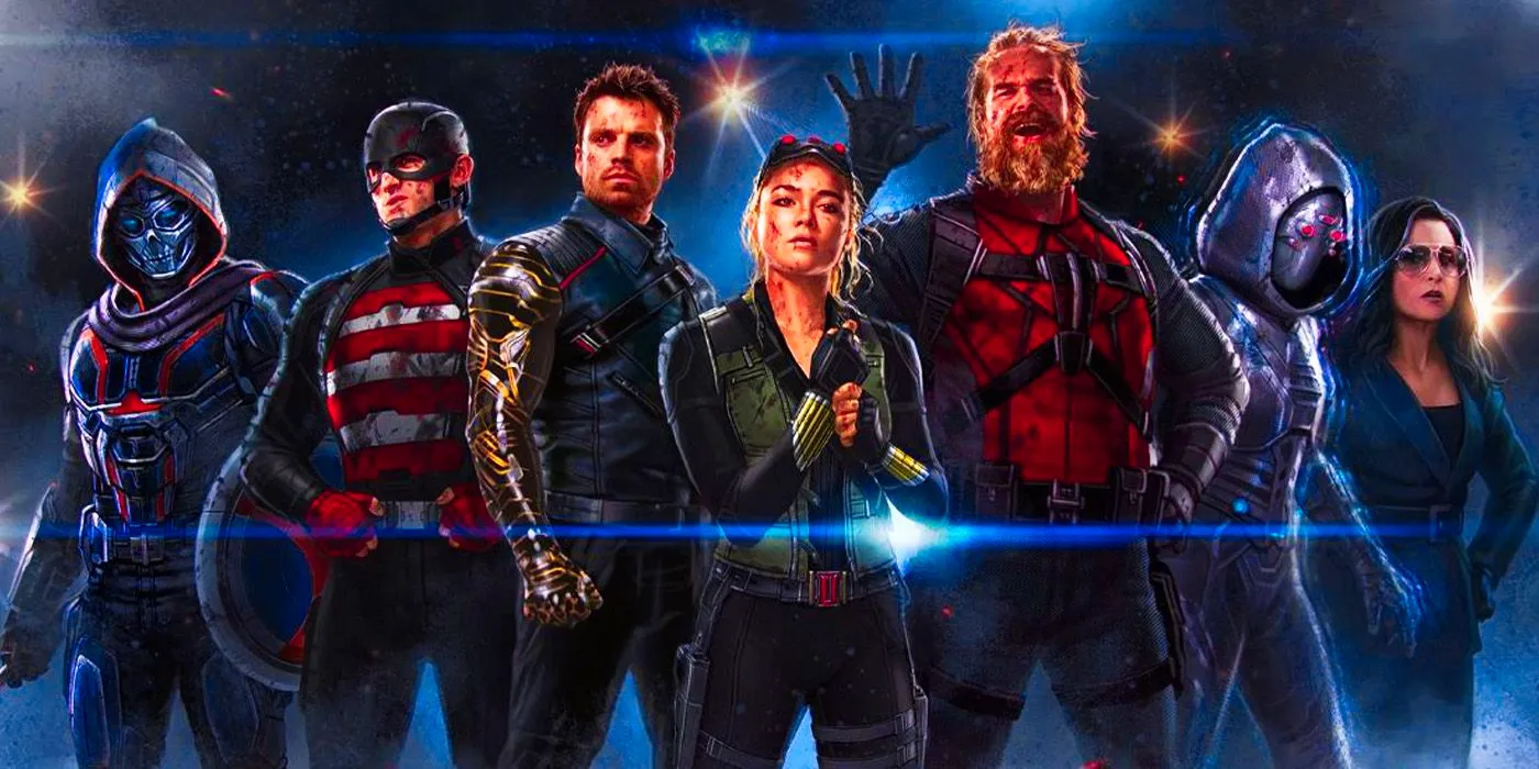 MCU Thunderbolts line-up reveal in promotional art Image