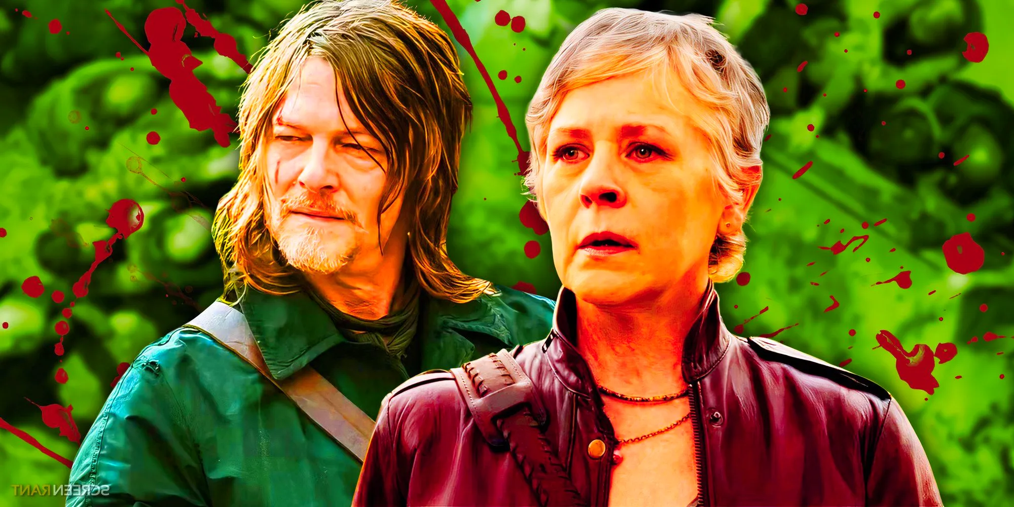 Melissa McBride as Carol and Norman Reedus as Daryl in The Walking Dead: Daryl Dixon. Image