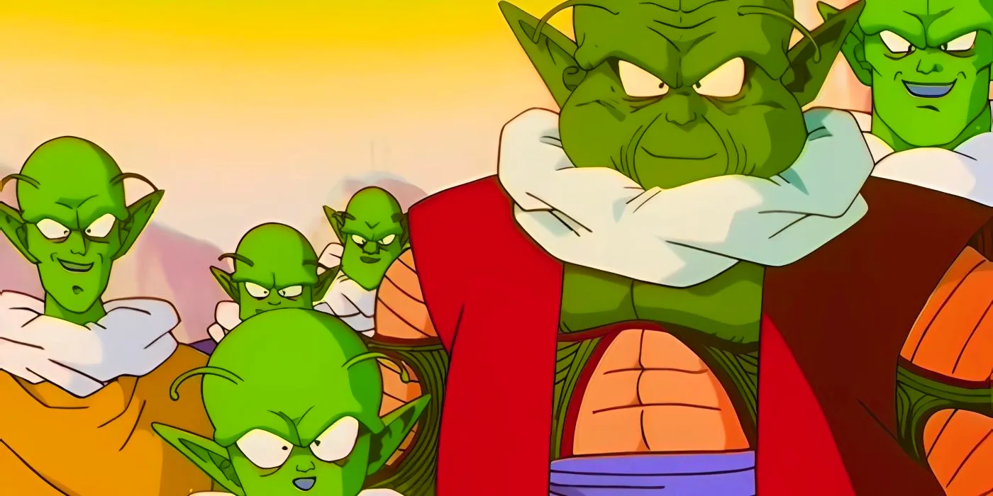 Members of the Namekian race standing on their home planet.  Image