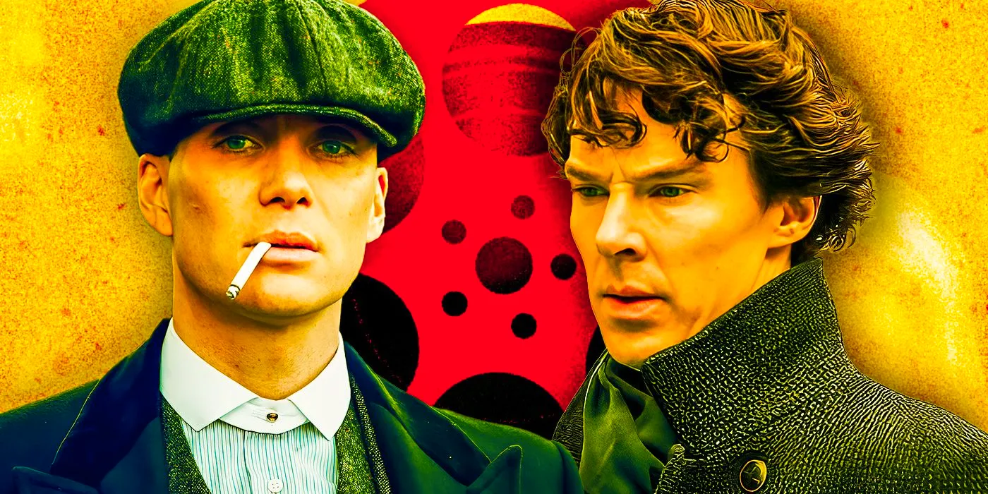 Merged image of Benedict Cumberbatch as Sherlock Holmes and Cillian Murphy as Tommy Shelby Image