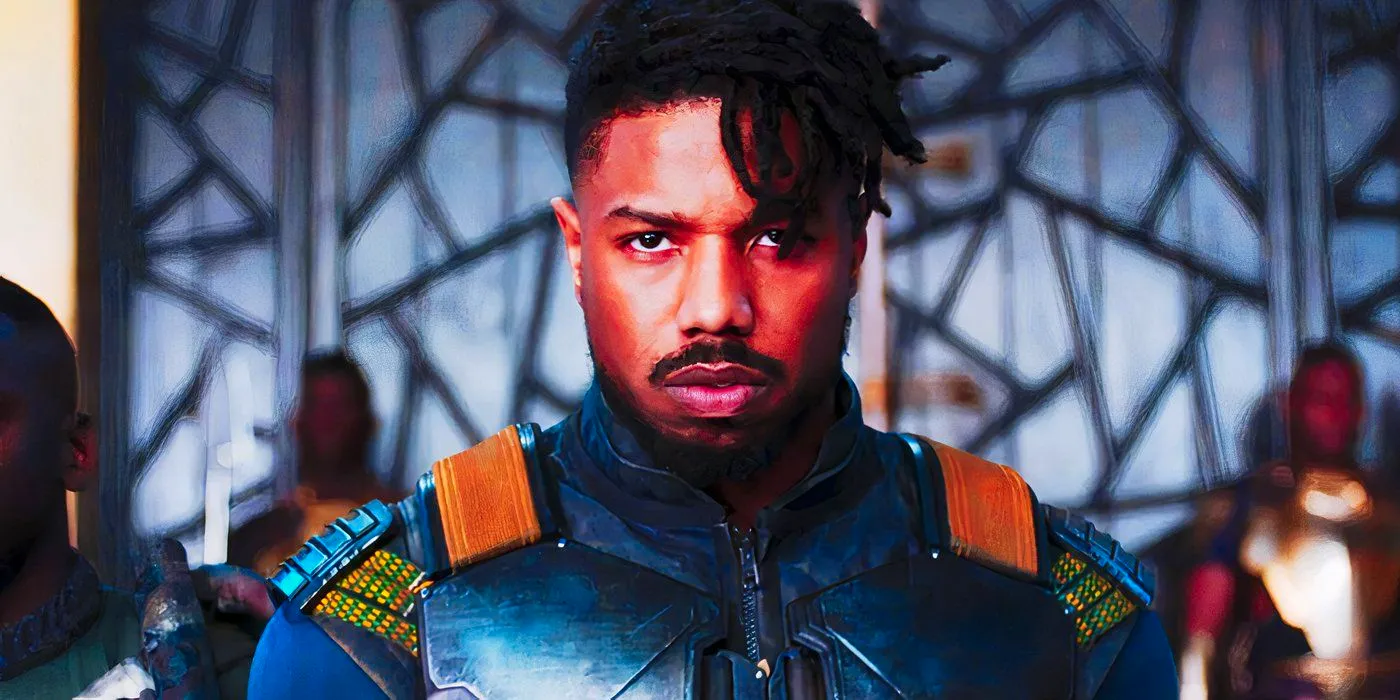 Michael B. Jordan entering Wakanda as Killmonger in Black Panther Image