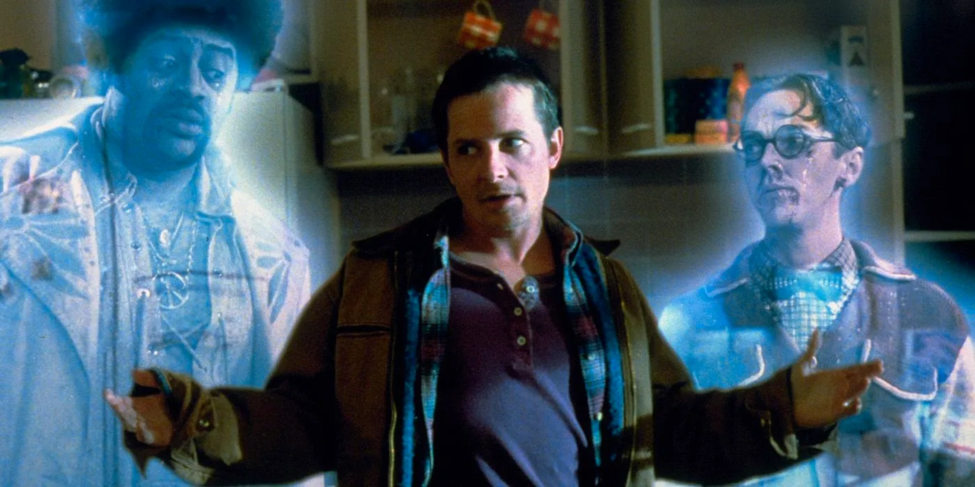 Michael J Fox talking to ghosts in The Frighteners Image