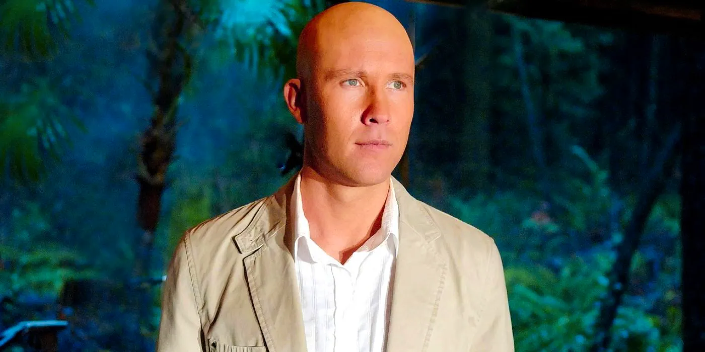 Michael Rosenbaum as Lex Luthor In Smallville looking out from a forest Image