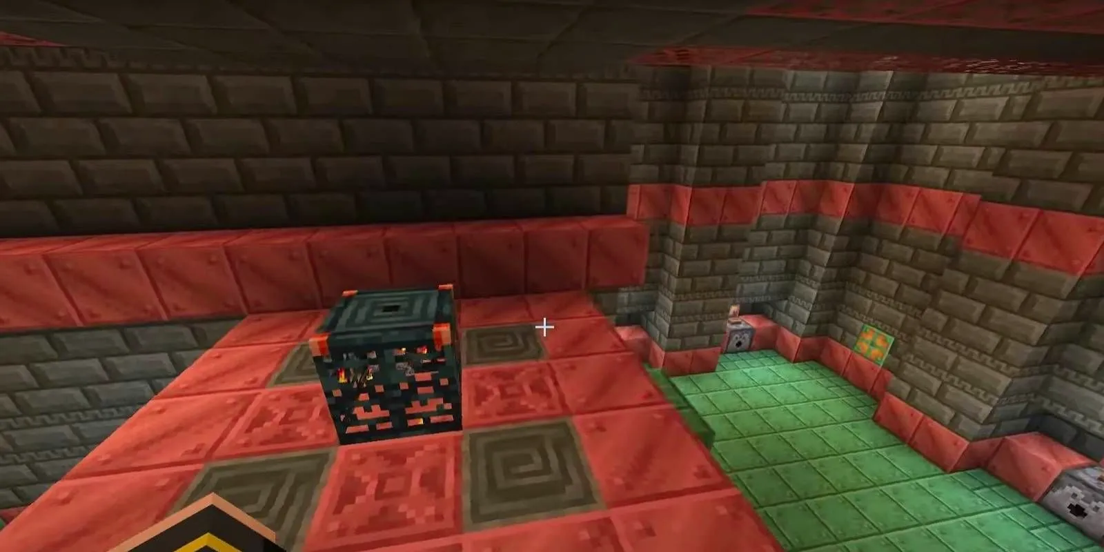 Minecraft Trial Chamber in Blacksmith Village world seed Image