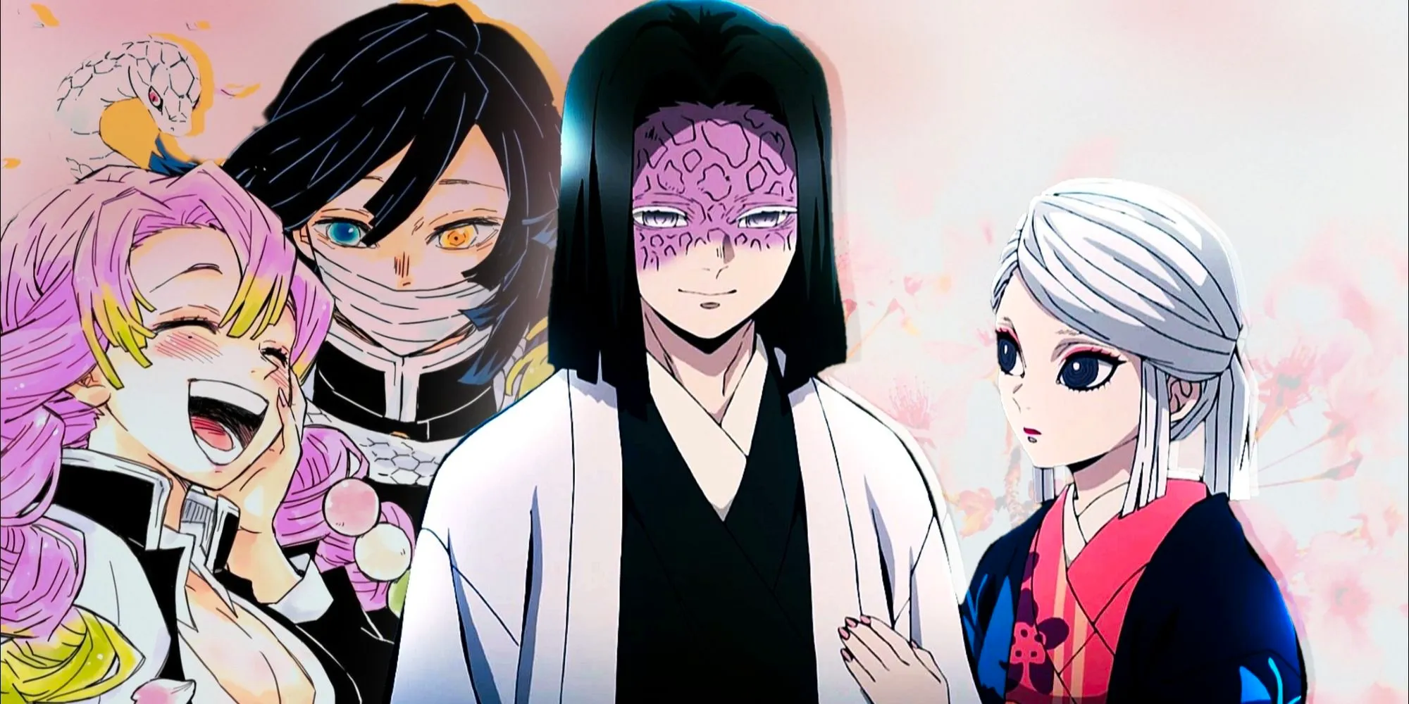 Mitsuri, Obanai, Kagaya and Amane Ubuyashiki from demon slayer Image