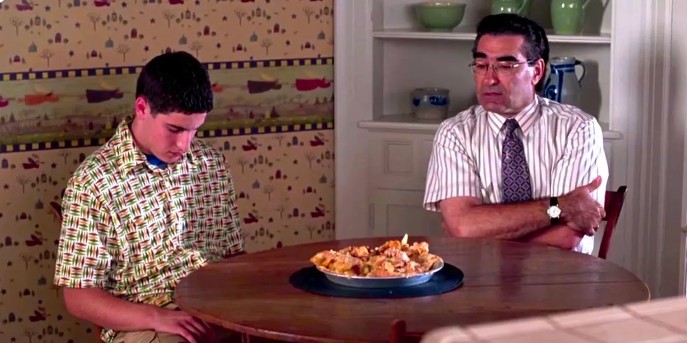 Mr. Levenstein and Jim sitting at the table in American Pie Image