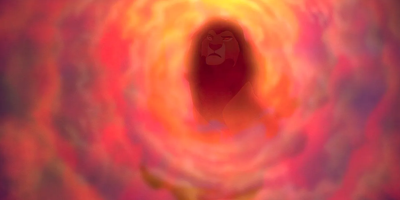 Mufasa appearing in the clouds after his death. Image