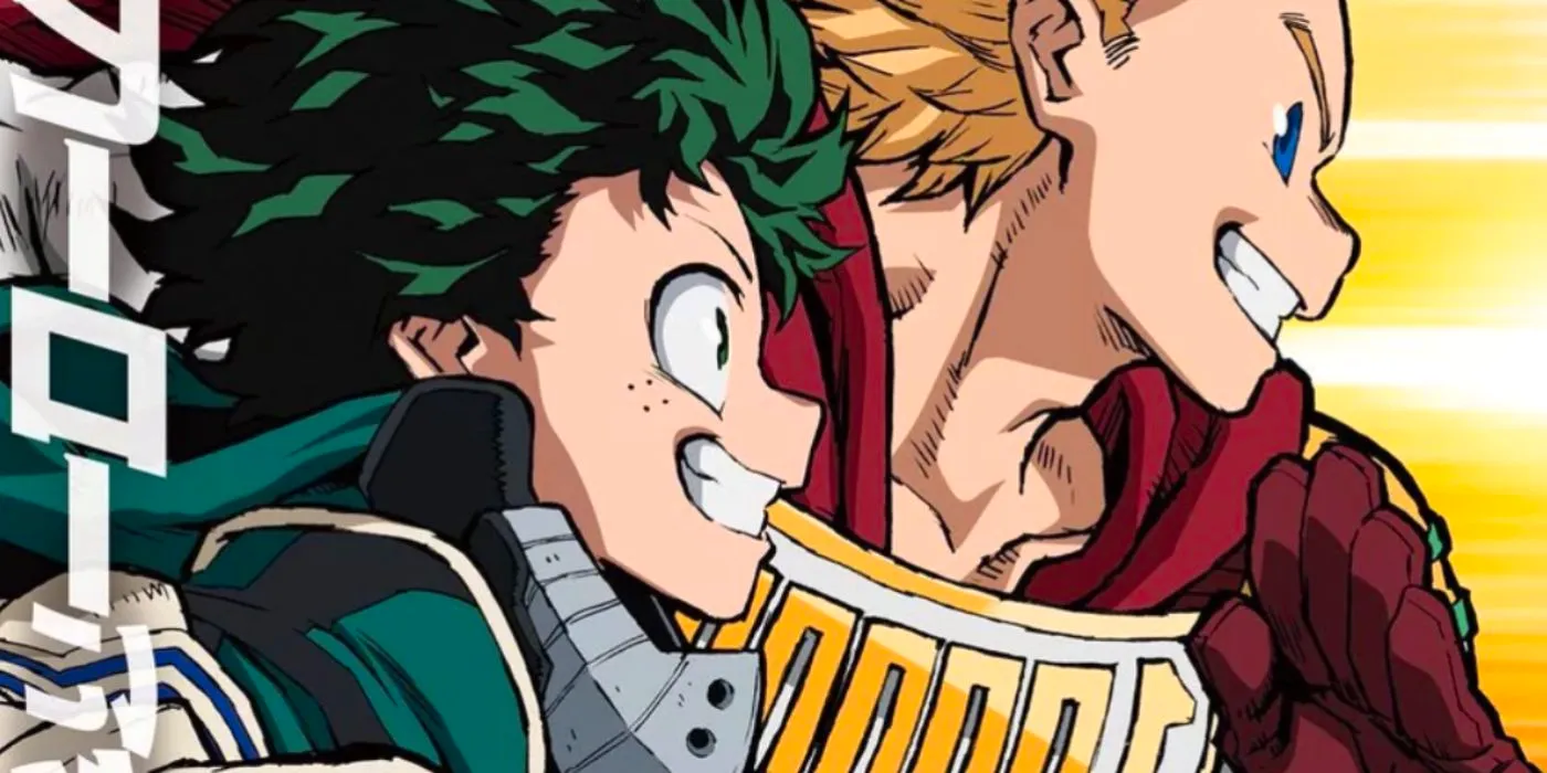 My Hero Academia Season 4 Poster featuring Mirio and Deku from the side Image