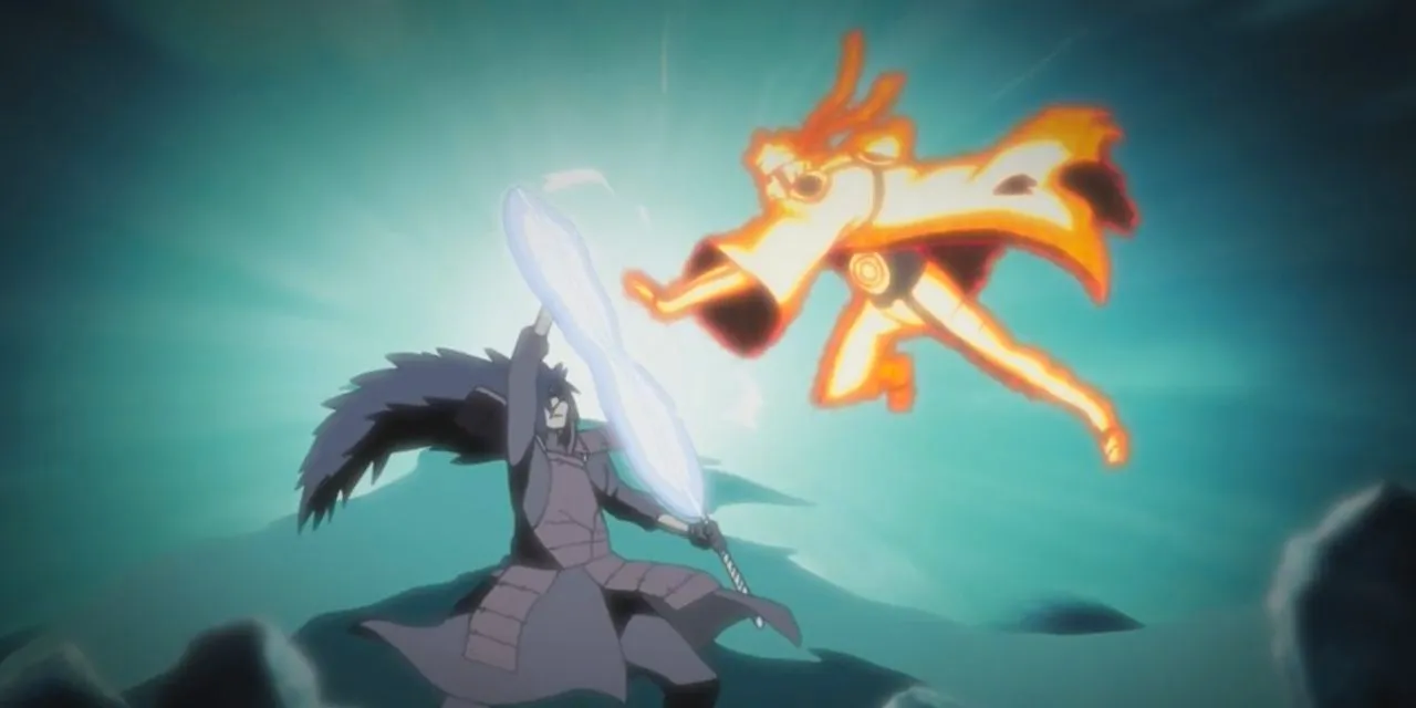 Naruto And Madara Face Off Image