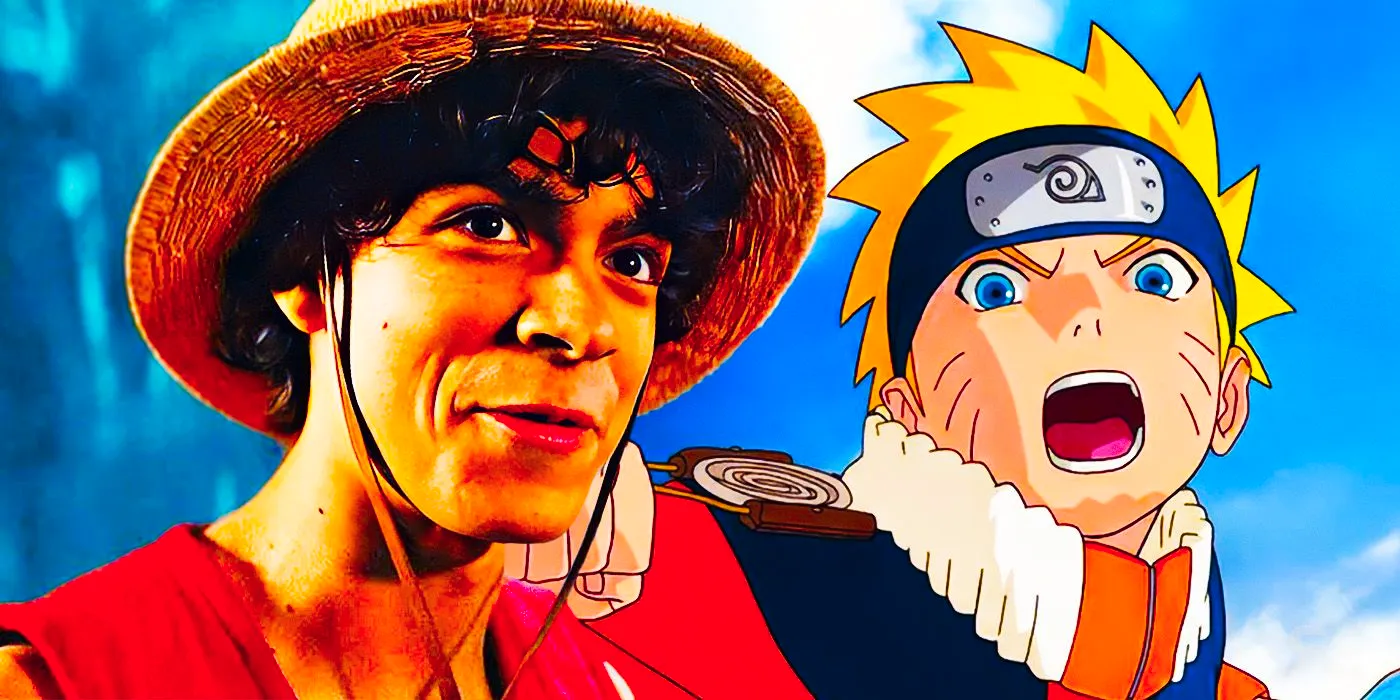 Naruto in the anime and Luffy in the live-action One Piece show Image