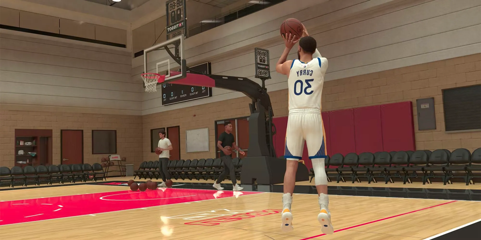 NBA 2K25 Gameplay - Curry taking a jumpshot Image