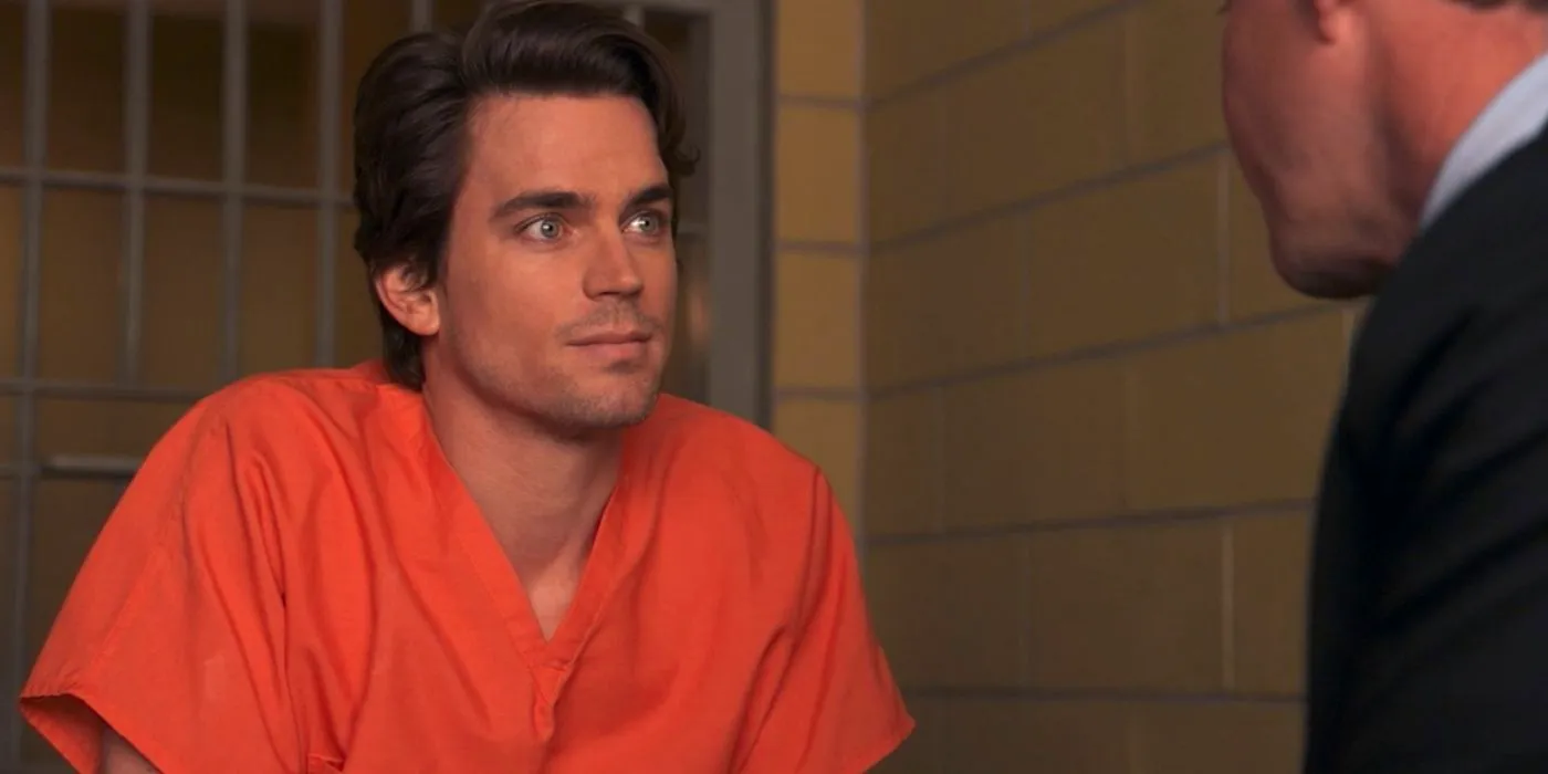  Neal in a prison jumpsuit in White Collar Image