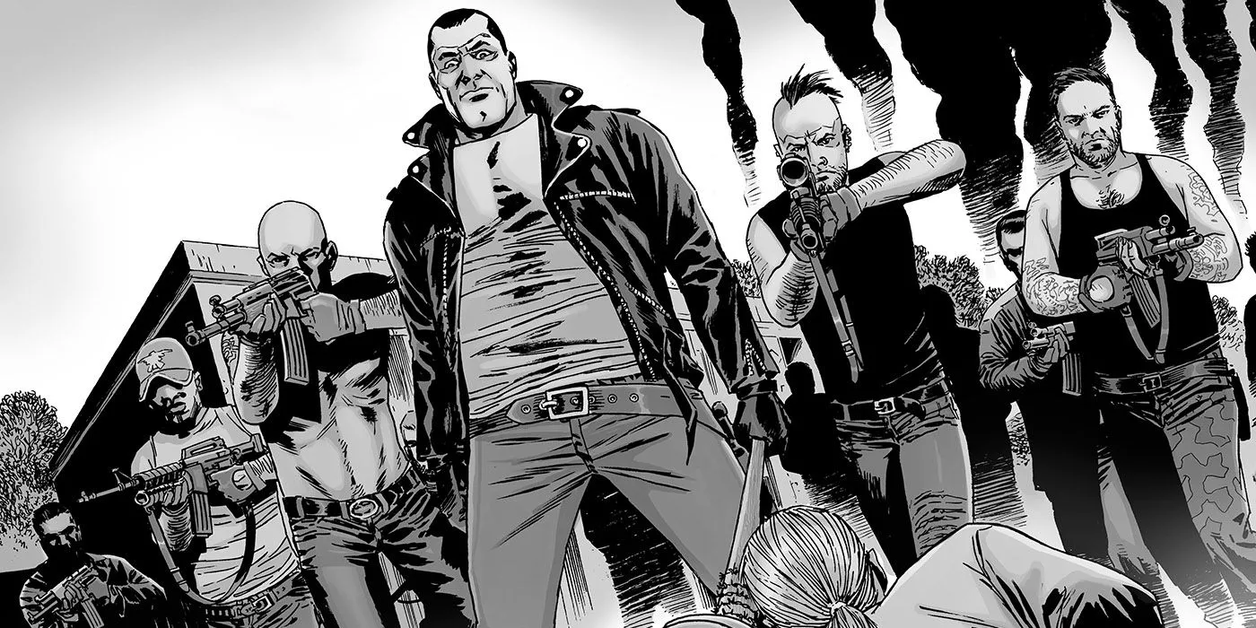 Negan and his Saviors attack Alexandria in The Walking Dead #121 Image