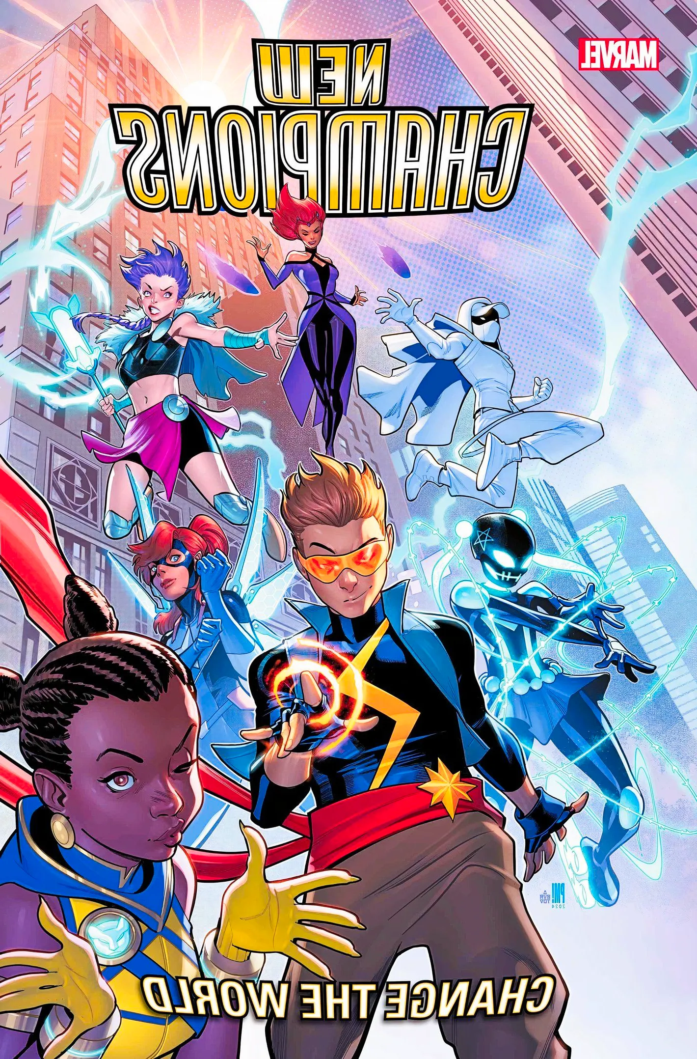 New Champions #1 cover, featuring the latest incarnation of the young Marvel superteam Image