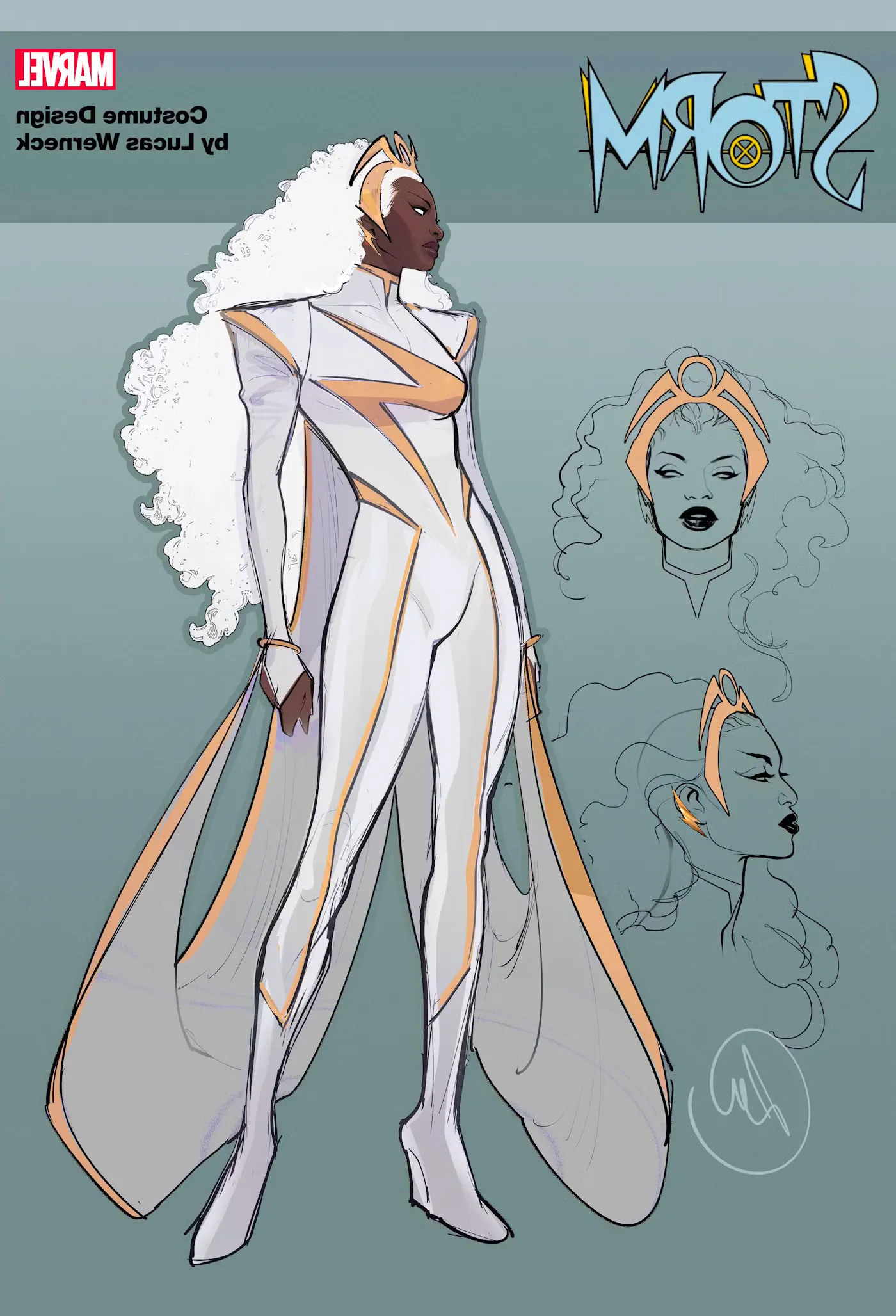 New Storm Gold and Lightning Costume Design by Lucas Werneck Image