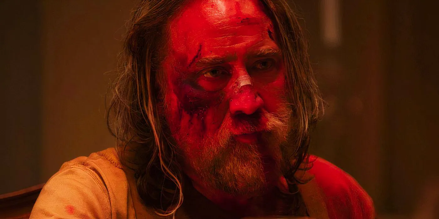 Nicolas Cage as Rob Feld with a beard in Pig Image