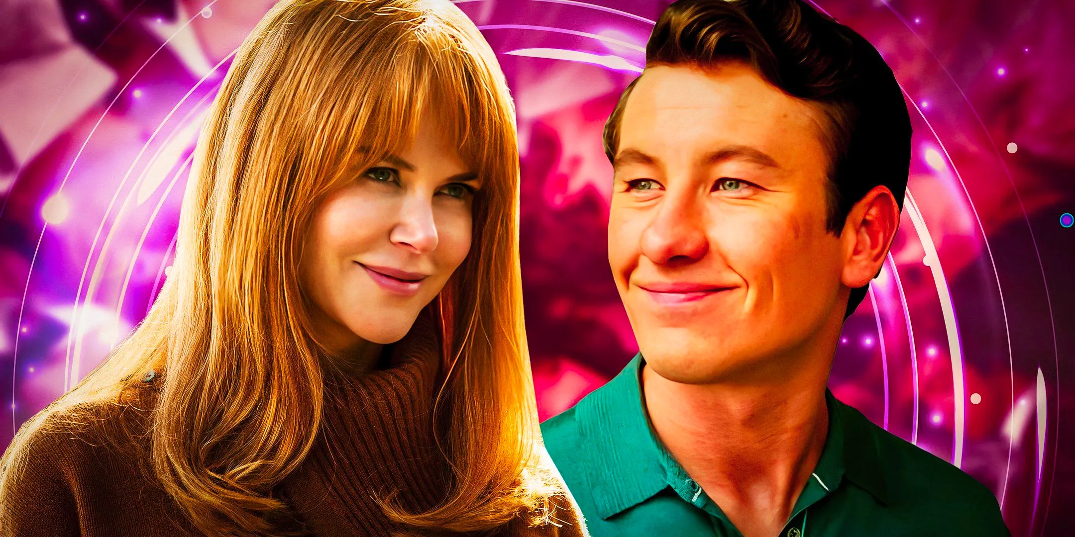 Nicole Kidman and Barry Keoghan smiling at eachother Image