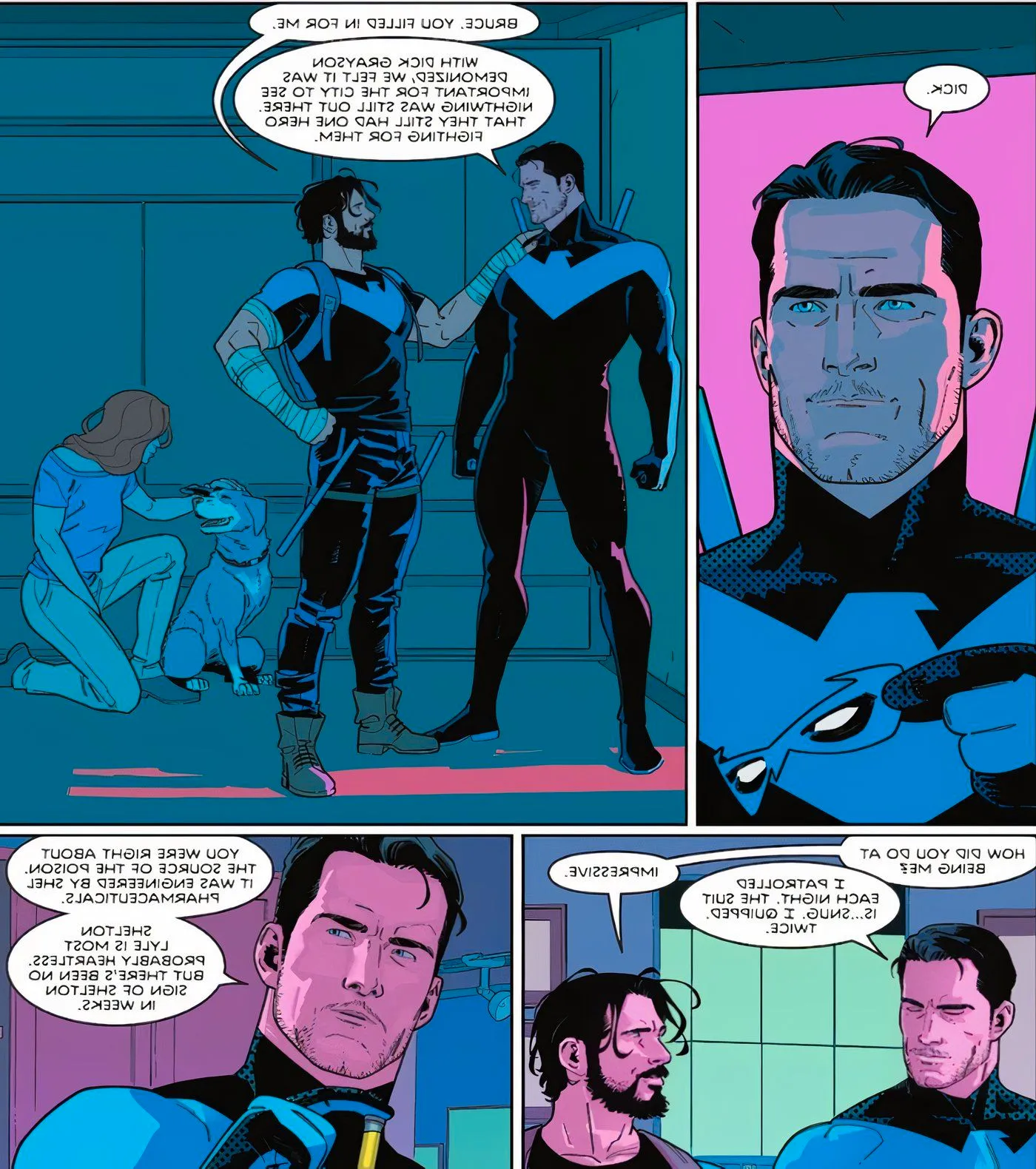 Nightwing #117 Bruce and Dick moment Image