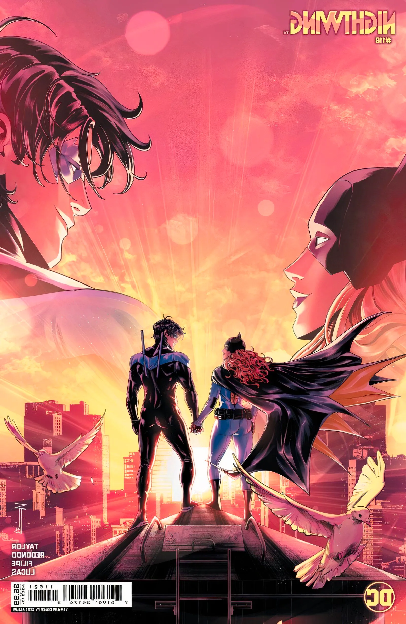 NIghtwing #118 Batgirl and Nightwing sunset or sunrise Image