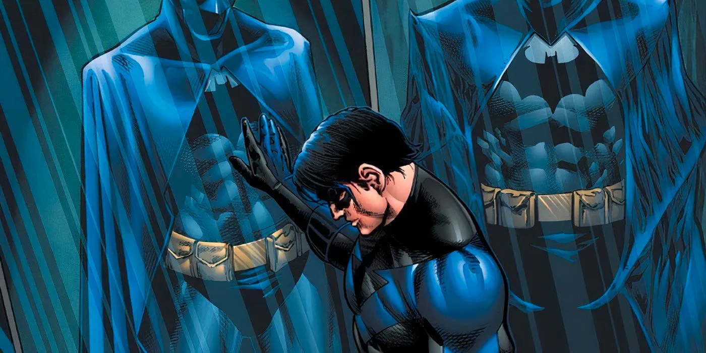 Nightwing sad dick grayson batman suit Image