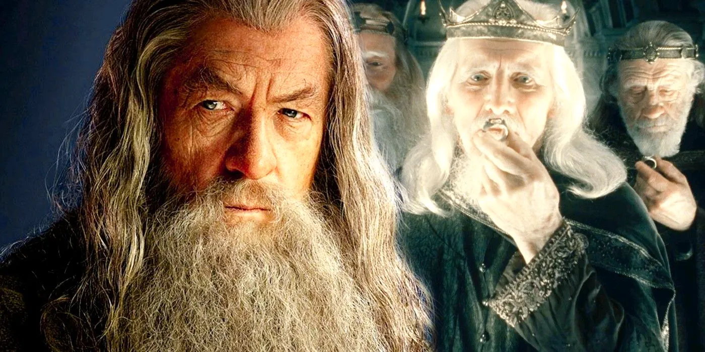 Nine kings of men and Ian McKellen as Gandalf in Lord of the Rings Image