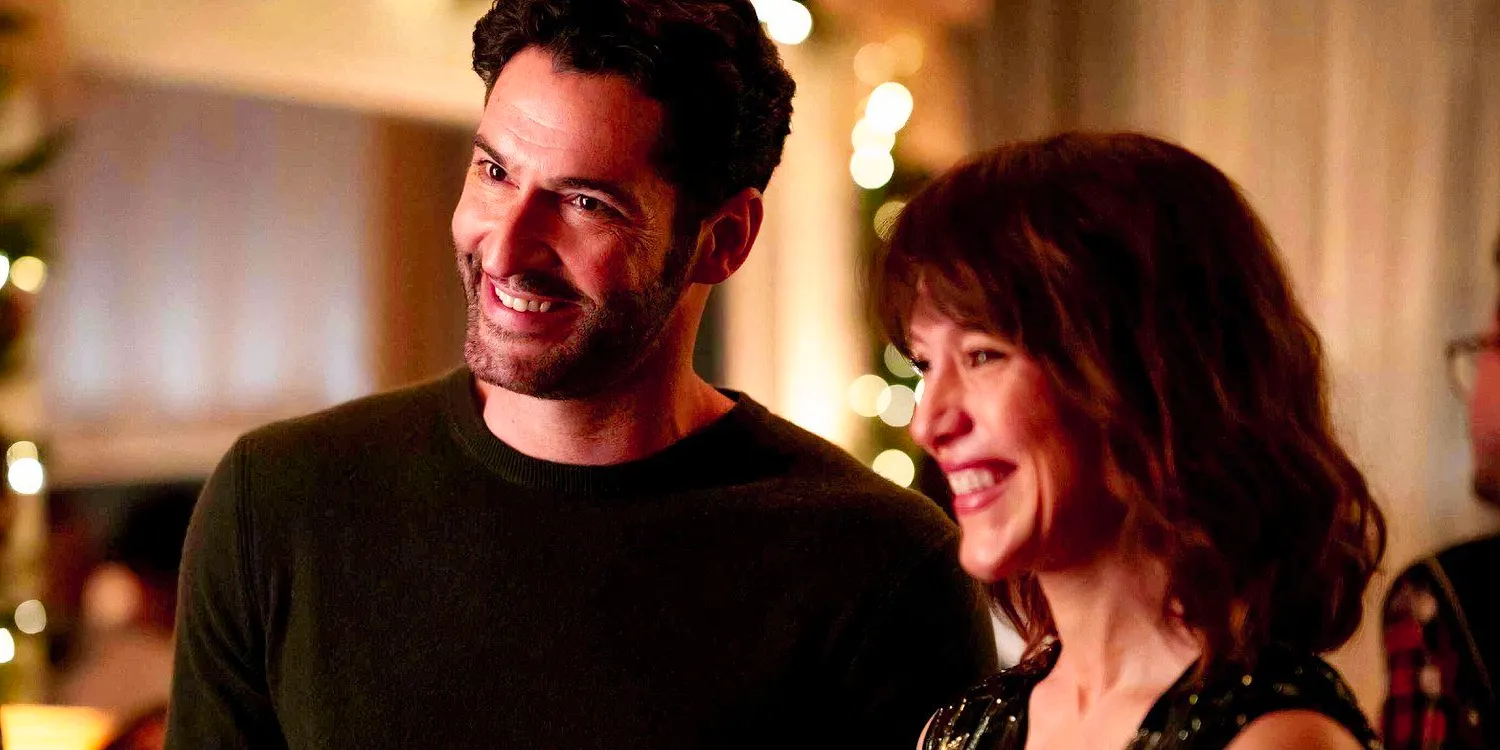 Oliver and Marianne smiling at a party in Tell Me Lies season 2 Image