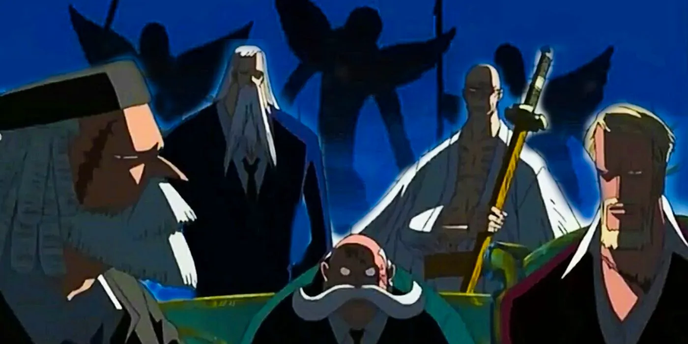 One Piece five elders gorosei with shadow giants Image