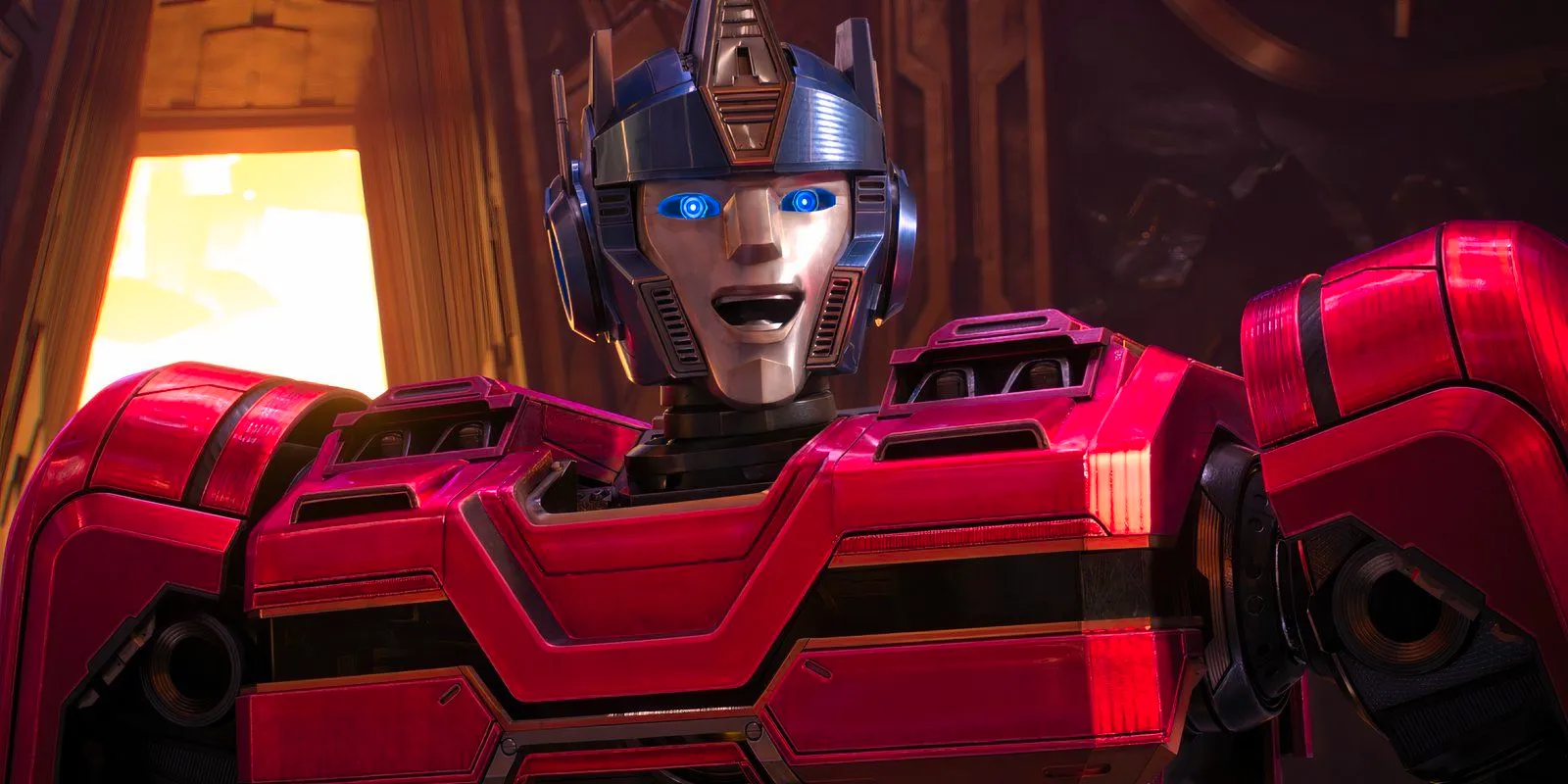 Optimus Prime smiling in Transformers One Image