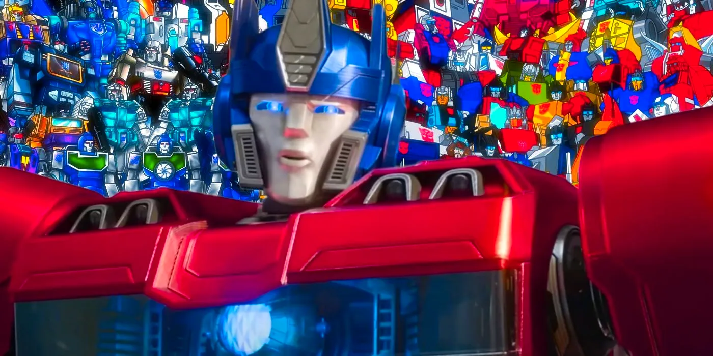 Optimus Prime With G1 Autobots and Decepticons Custom Transformers One Poster Image