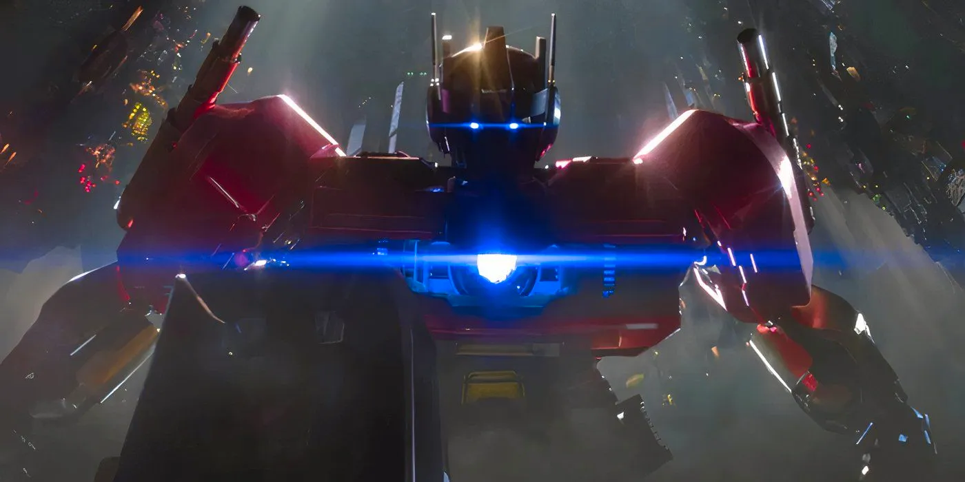 Optimus shrouded in shadow with the Matrix of Leadership glowing Image