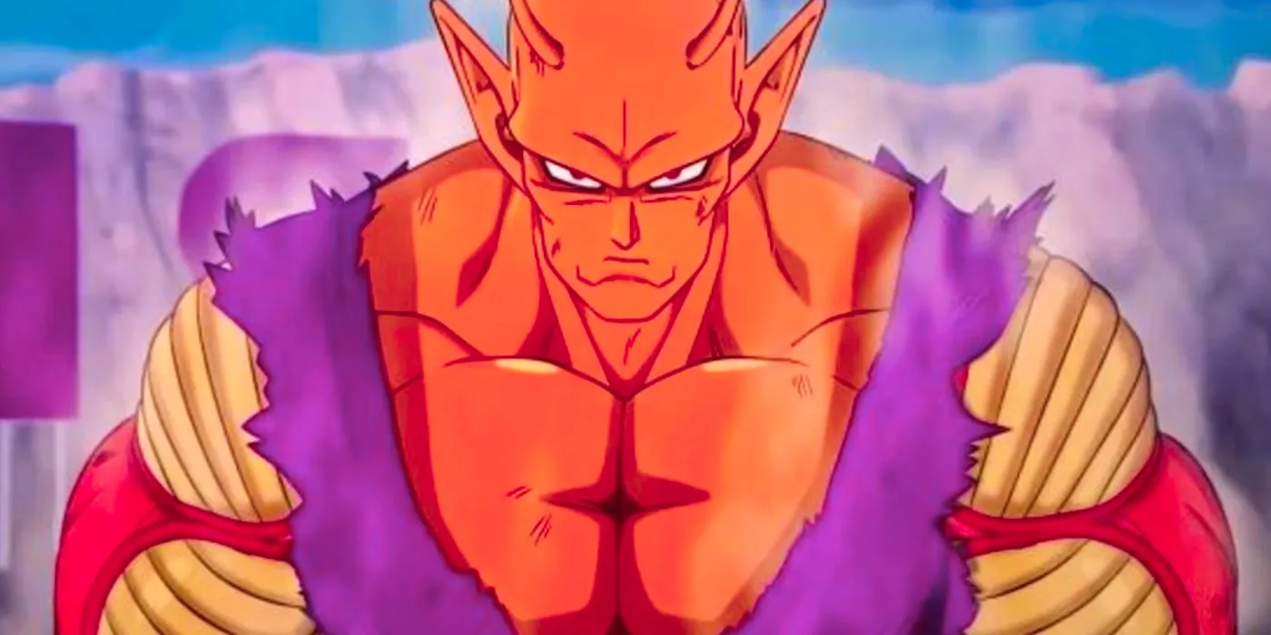 Orange Piccolo from Dragon Ball Super: Super Hero glares. Image