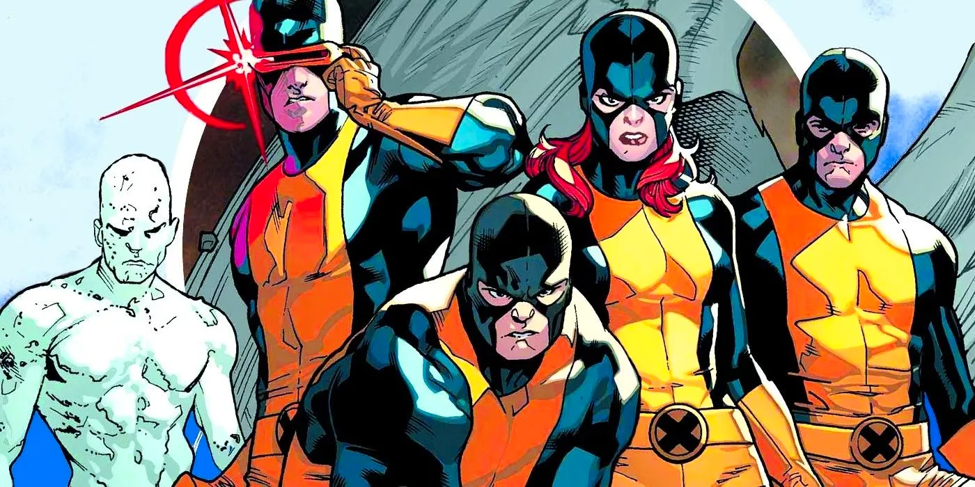 original x-men founding members cyclops, beast, jean grey, angel, iceman 3 Image