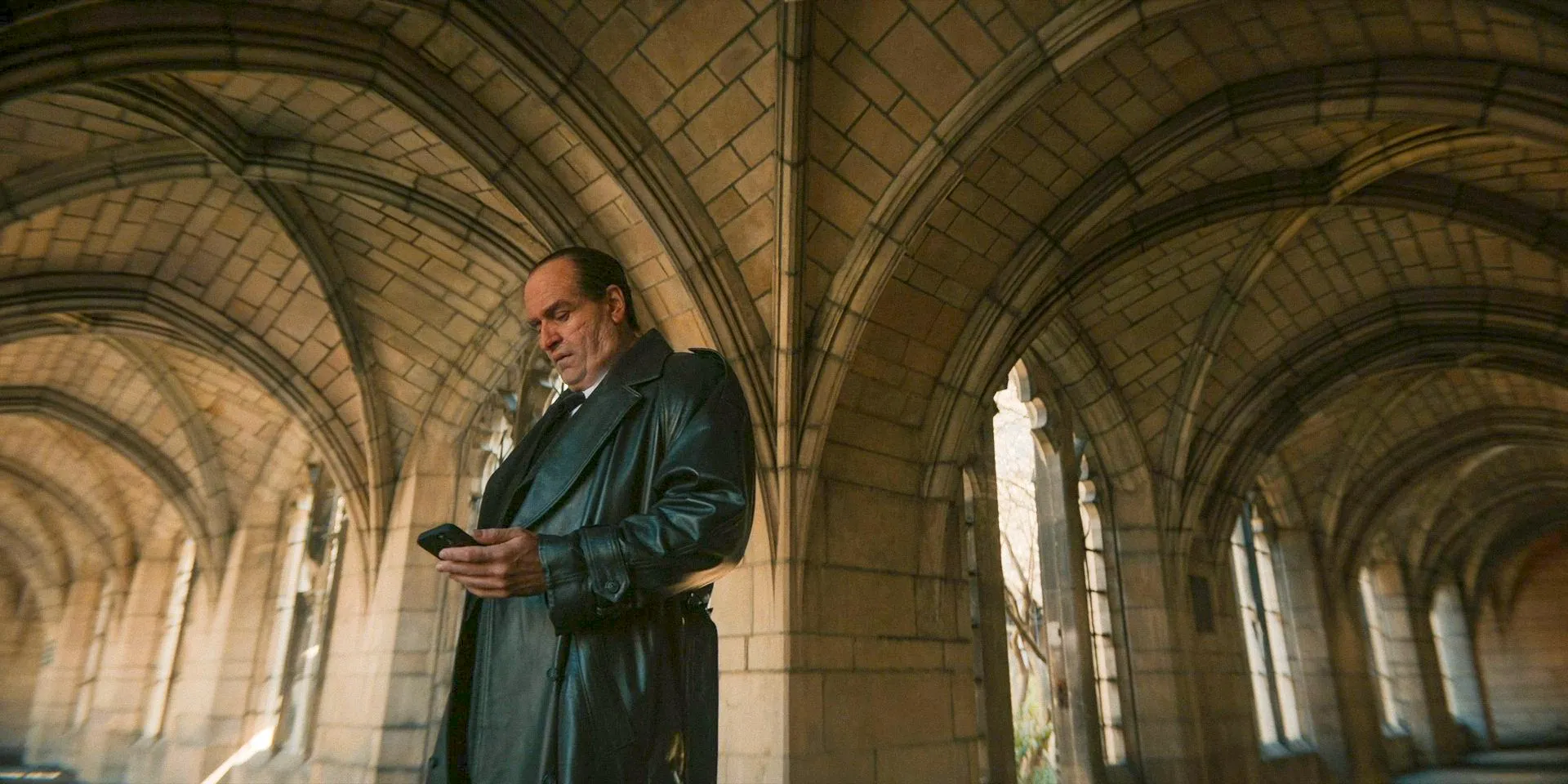 Oz Cobb/The Penguin (Colin Farrell) in the Falcone mausoleum in The Penguin Season 1 Episode 2 Image