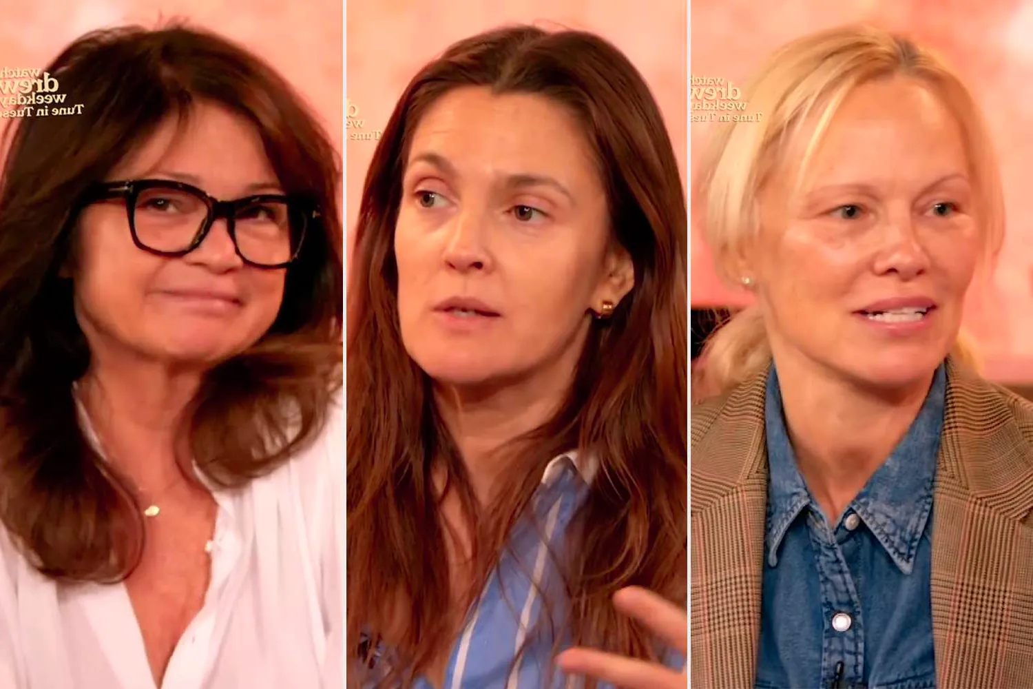 Pamela Anderson, Drew Barrymore, Valerie Bertinelli Go Makeup-Free on TV Image