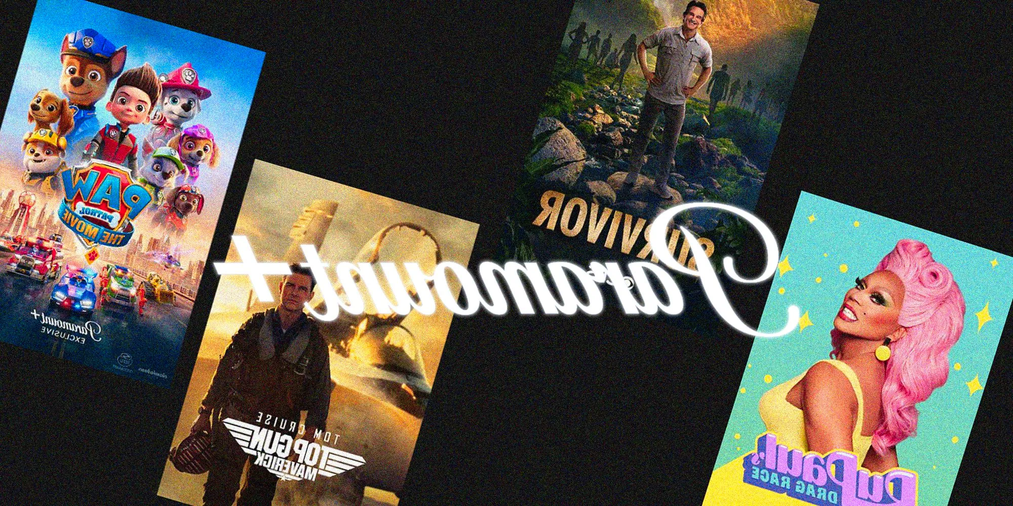 Paramount Plus Logo with Four Titles Image