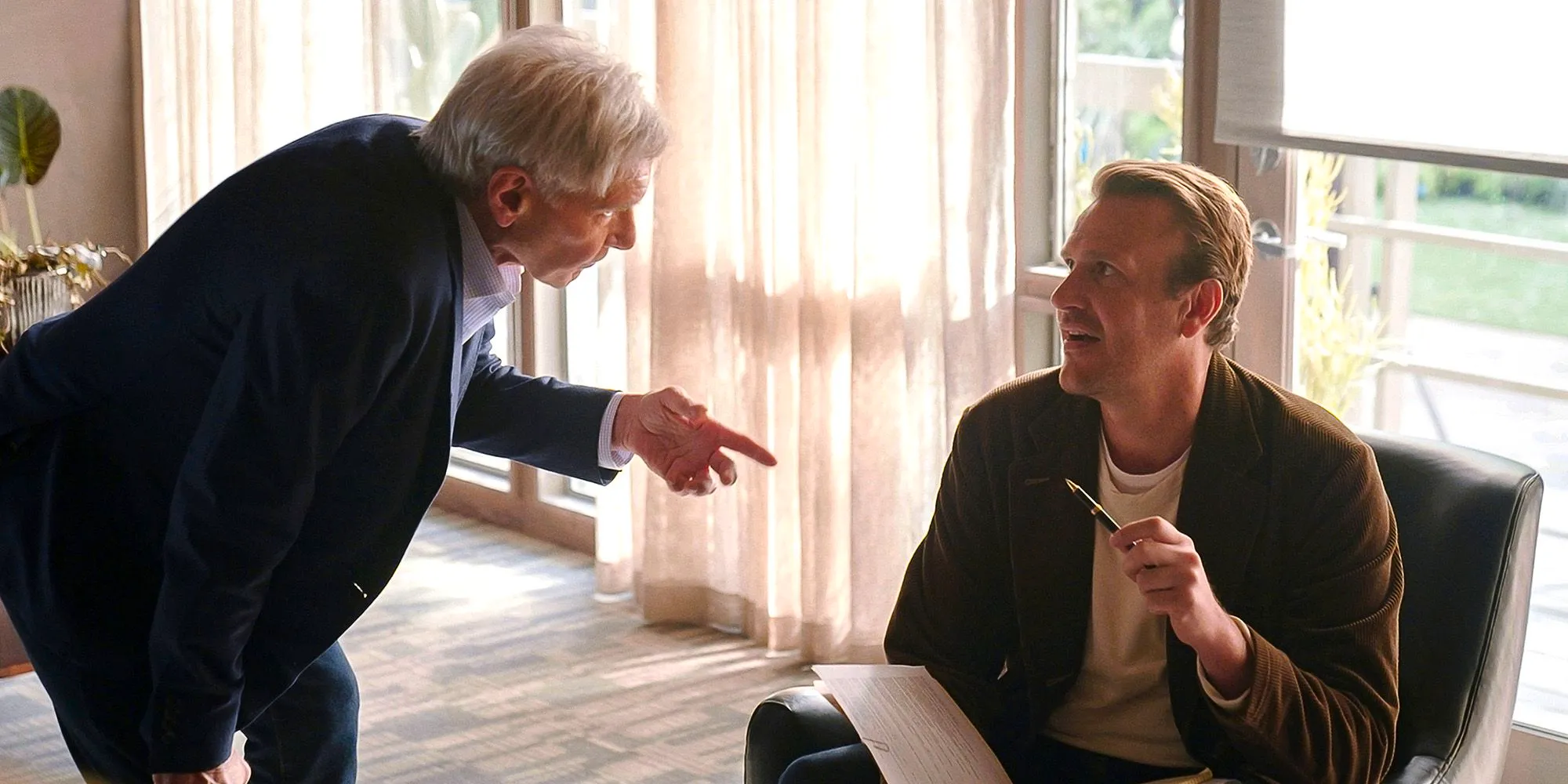 Paul (Harrison Ford) yelling at Jimmy (Jason Segel) in Shrinking  Image