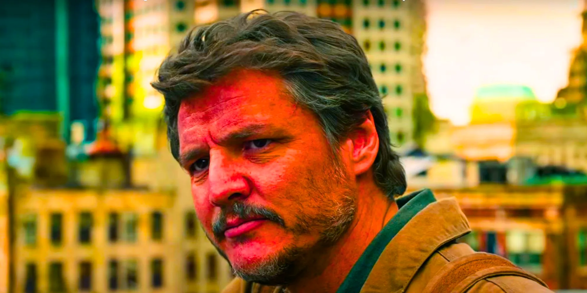 Pedro Pascal looking serious as Joel Miller in The Last of Us. Image