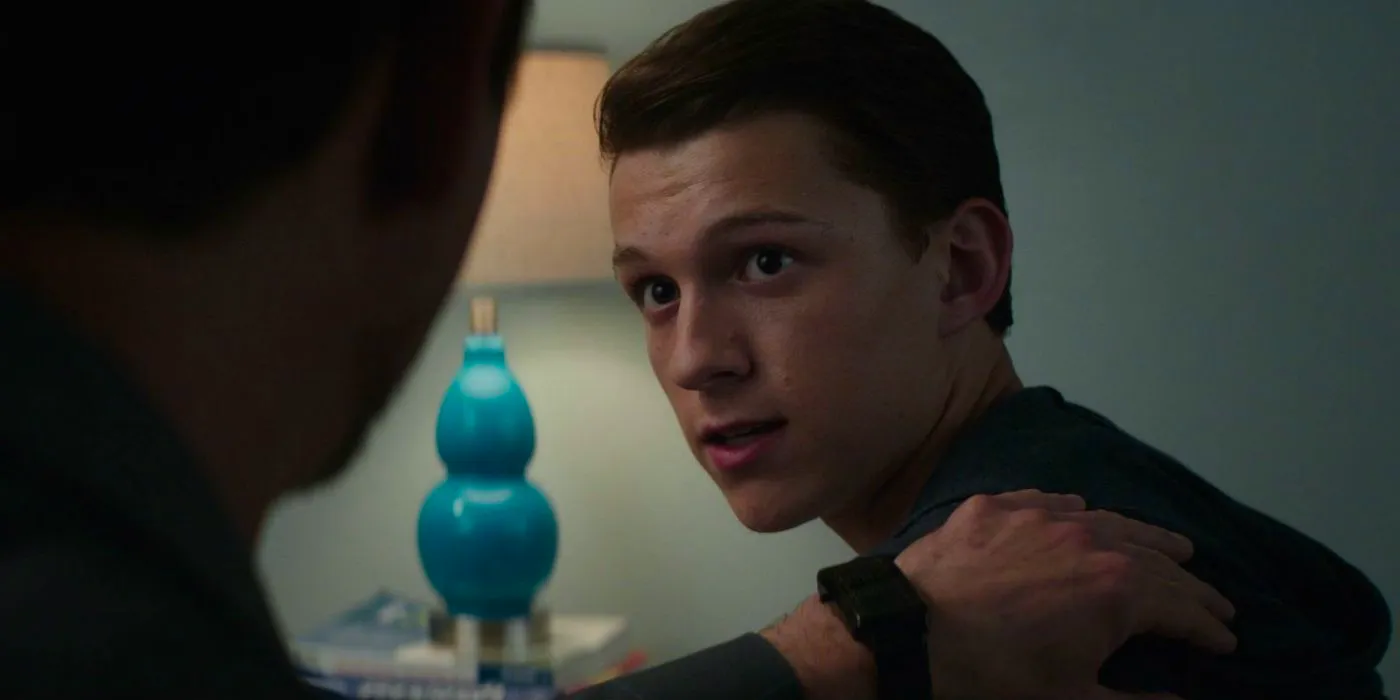 Peter Parker talks to Tony Stark in Captain America Civil War Image