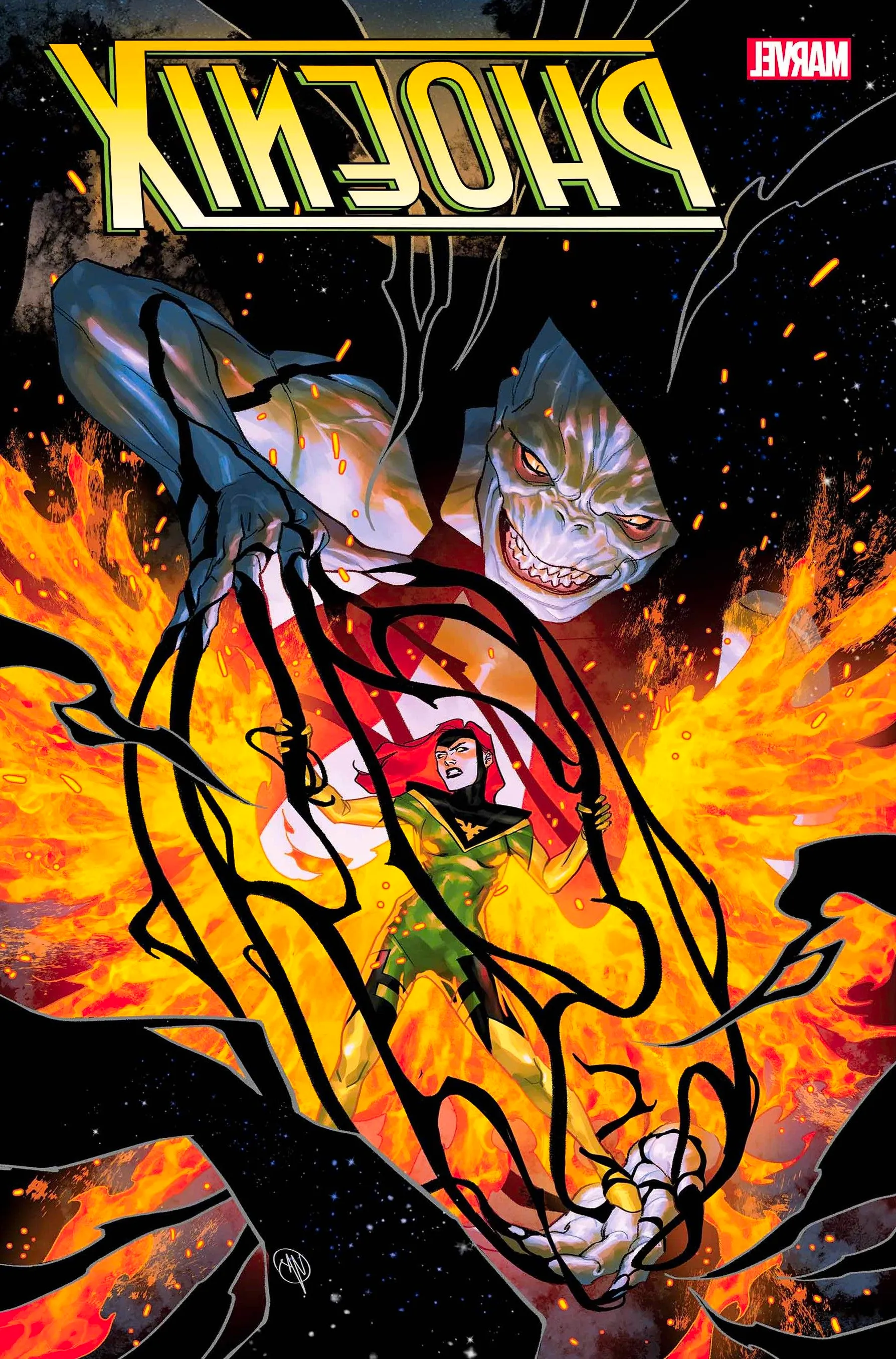 phoenix 4 cover showing jean fight gorr the god butcher Image