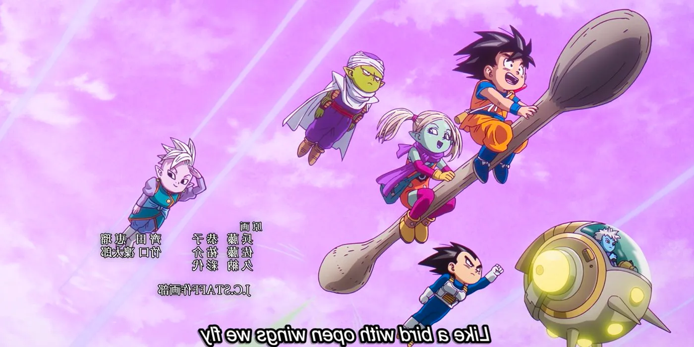 Piccolo and Vegeta join Goku's group in the credits. Image