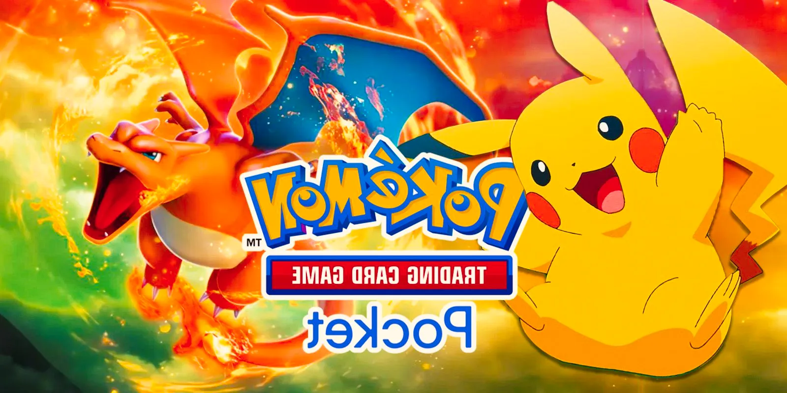 Pikachu and Charizard with the Pokémon TCG Pocket logo. Image