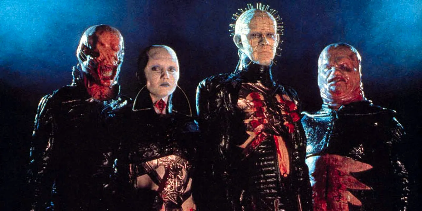 Pinhead leads the Cenobites in the original Hellraiser Image