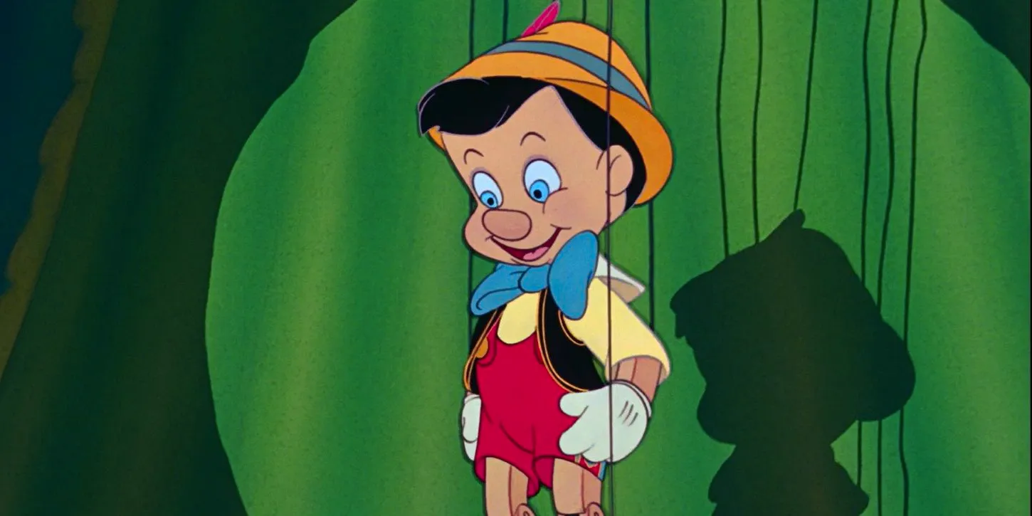 Pinocchio performing on stage in Disney's Pinnochio. Image